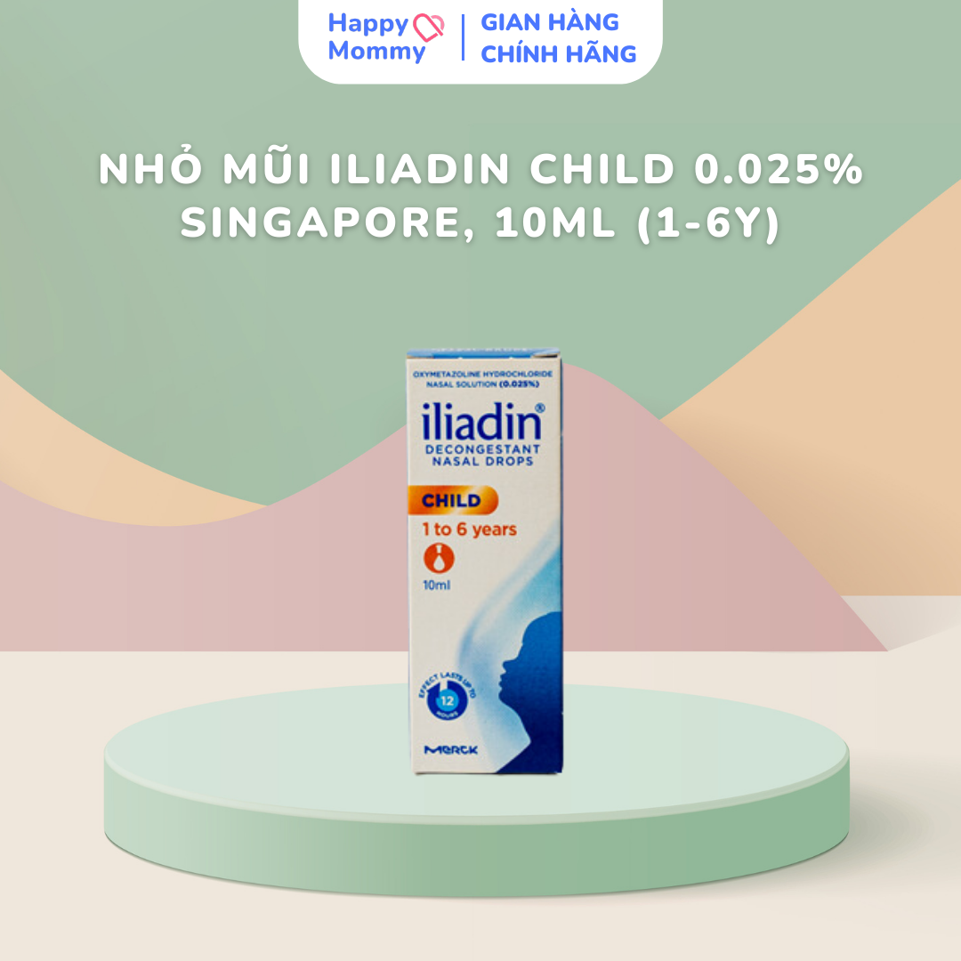 Nhỏ Mũi Iliadin Child 0.025% Singapore, 10ml (1-6Y)