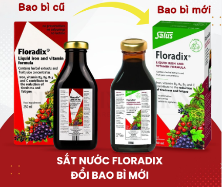 Siro sắt hữu cơ Floradix Salus chống thiếu máu và phục hồi sức khỏe, 250ml (4Y+)