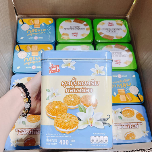 BÁNH QUY Hộp Thiếc THÁI LAN 400G THƠM NGON