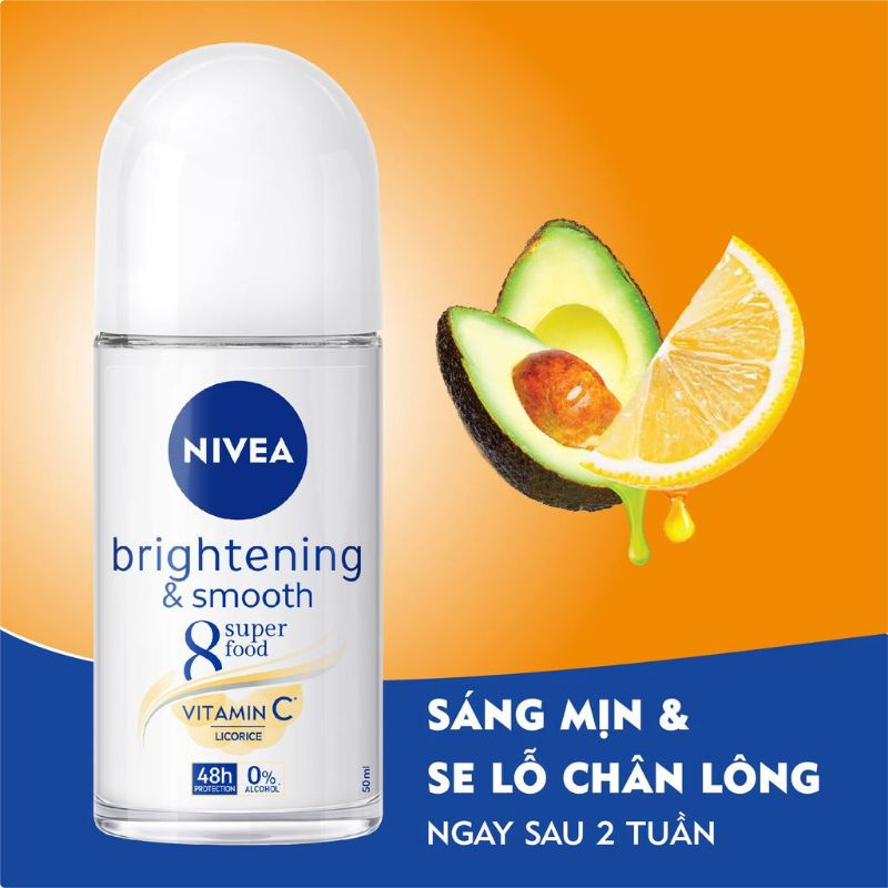 Lăn nách Khử Mùi Nivia Trắng Da Chai 25ml
