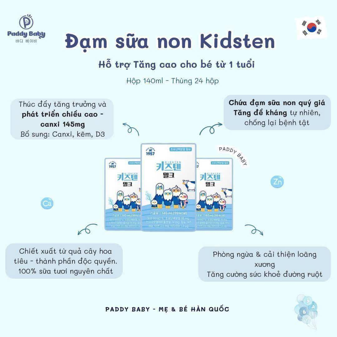 Đạm sữa non Kidsten Yonsei Hàn Quốc tăng đề kháng và chiều cao 1y+