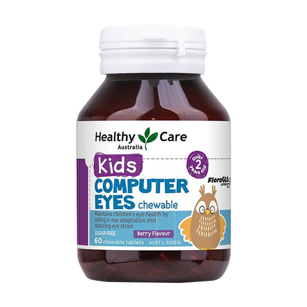 Viên nhai bổ mắt cho bé Kids Computer eyes Healthy Care  2Y +Vị Quả Mọng 2027 60 viên