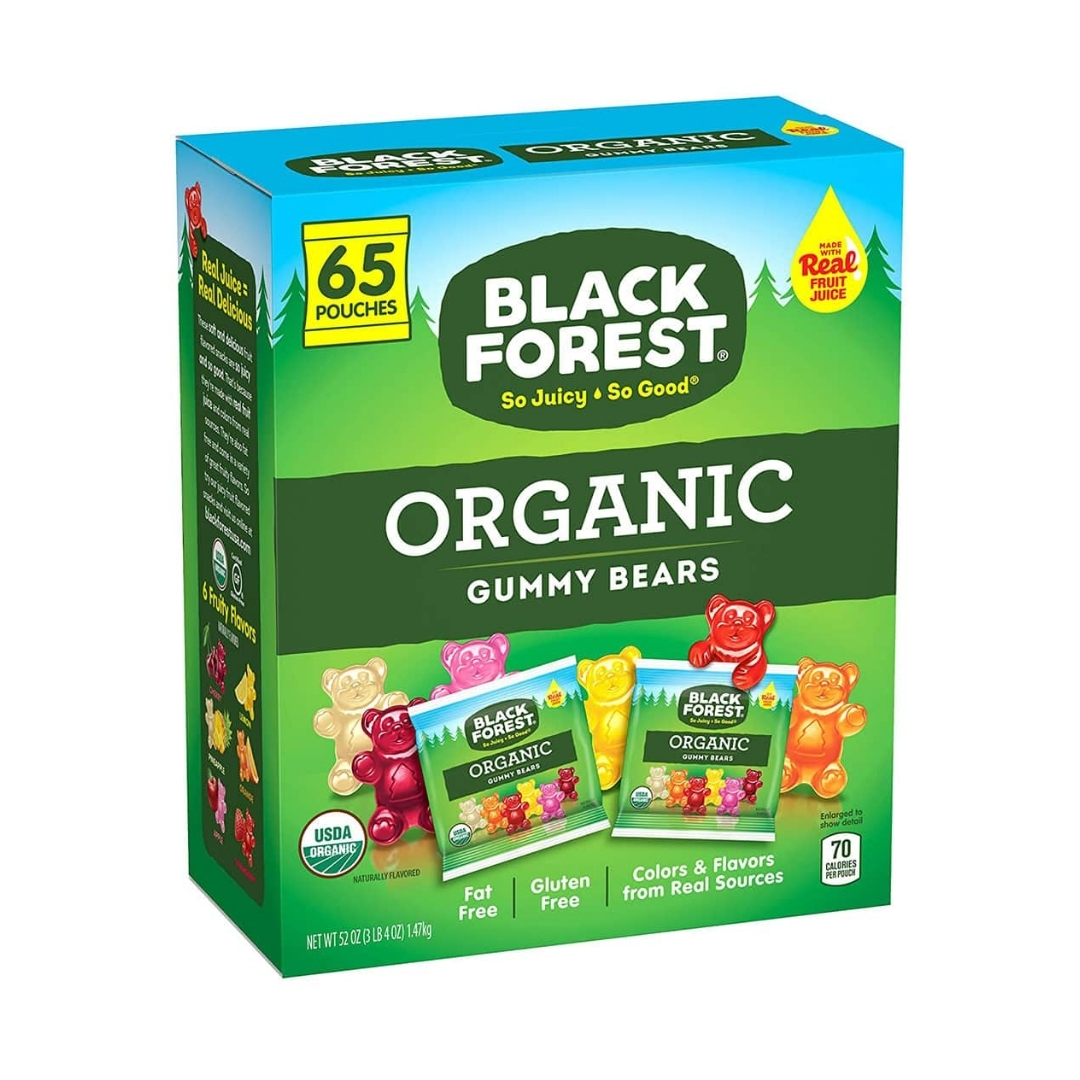 (Gói lẻ) Kẹo dẻo hữu cơ Black Forest Gummy Bear Organic 1.47kg (65 Gói)
