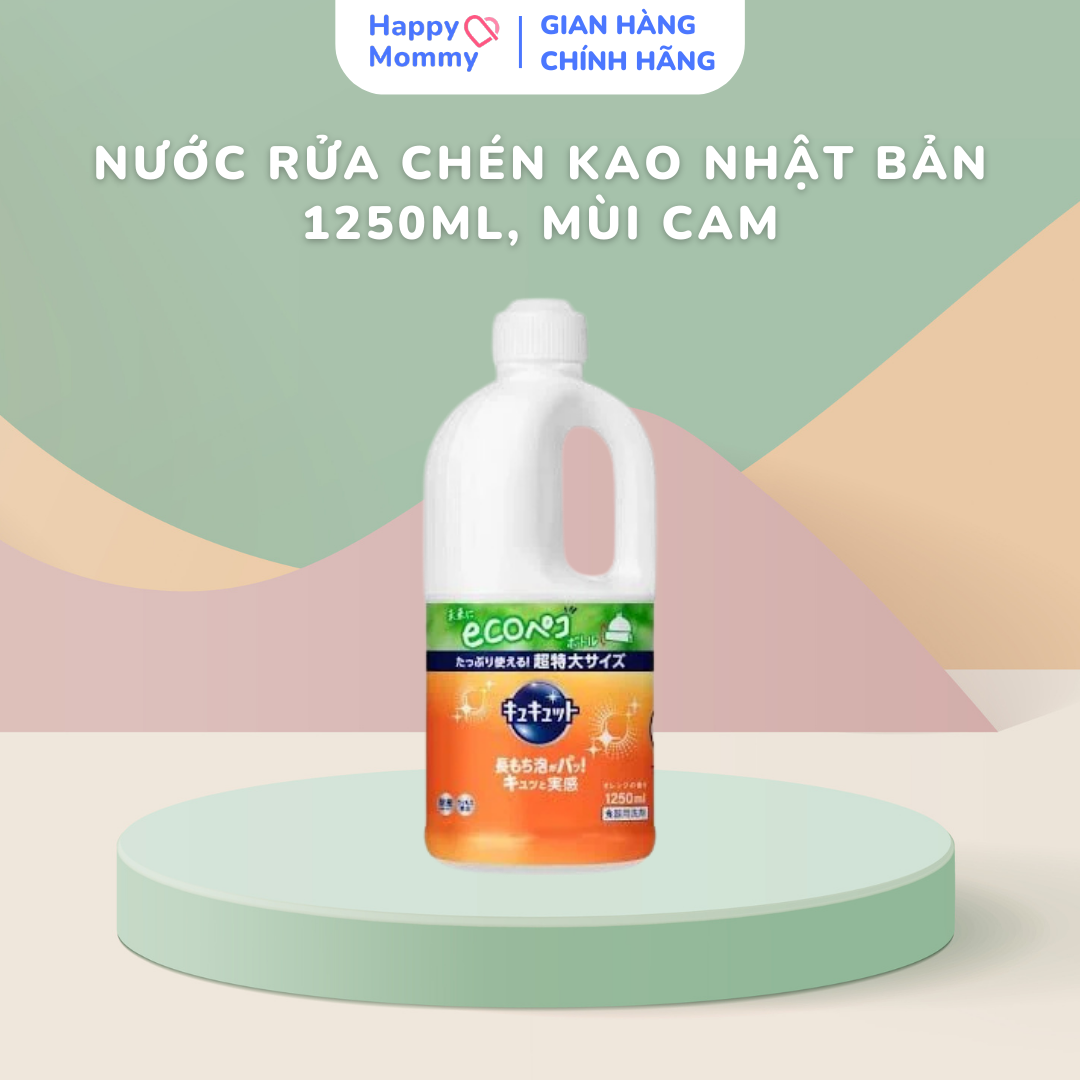 Nước rửa chén KAO nội địa Nhật Bản 1250ml siêu thơm siêu sạch