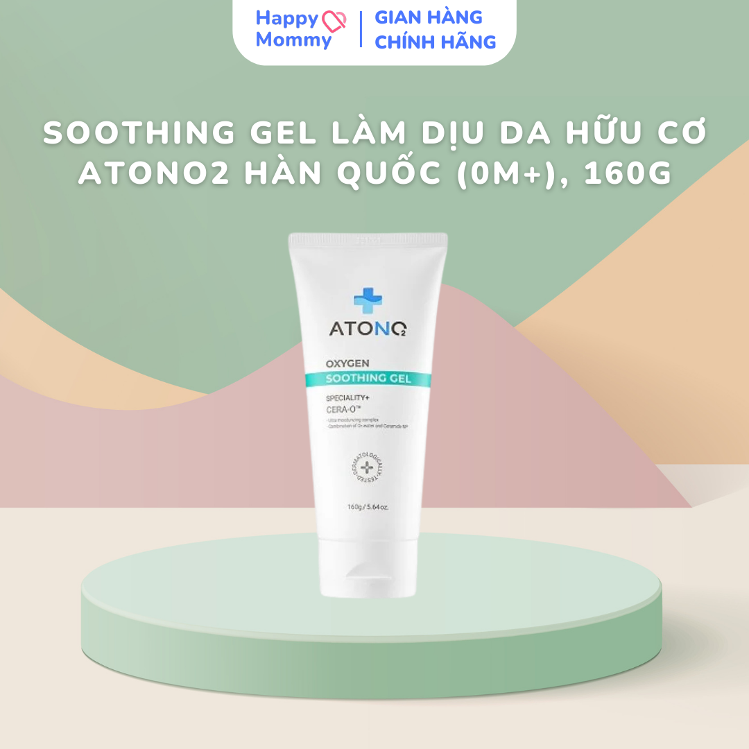 Soothing Gel làm dịu da hữu cơ ATONO2 Hàn Quốc (0M+), 160g