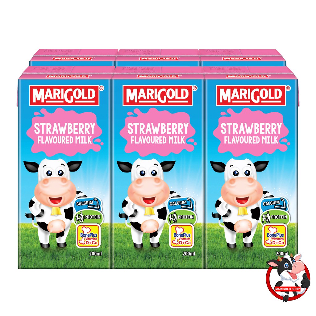 Sữa tươi Marigold, THÙNG 8 lốc 24 hộp, 200ml - Lốc 3 hộp