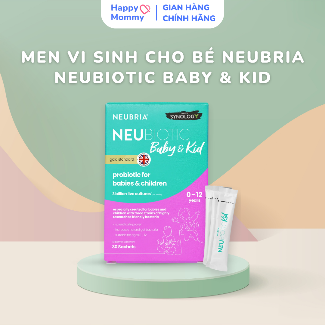 Men Vi Sinh Cho Bé Neubria Neubiotic Baby & Kid, 30 Gói (0-12Y)