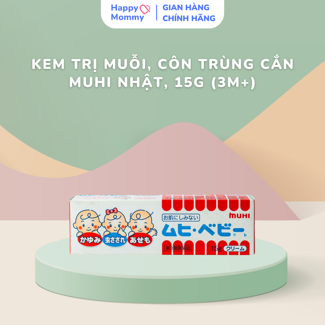 Kem Trị Muỗi, Côn Trùng Cắn Muhi Nhật, 15G (3M+)