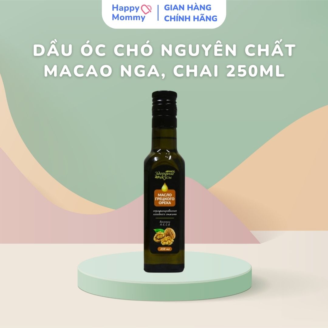 Dầu Óc Chó Nguyên Chất Macao Nga, Chai 250ML