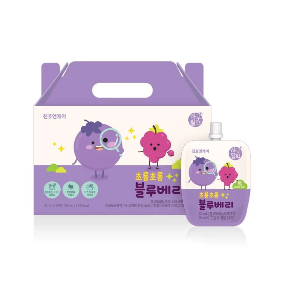 Nước Ép Dinh Dưỡng Việt Quất Chunho Ncare Baby, Gói 40ML (2-10Y)