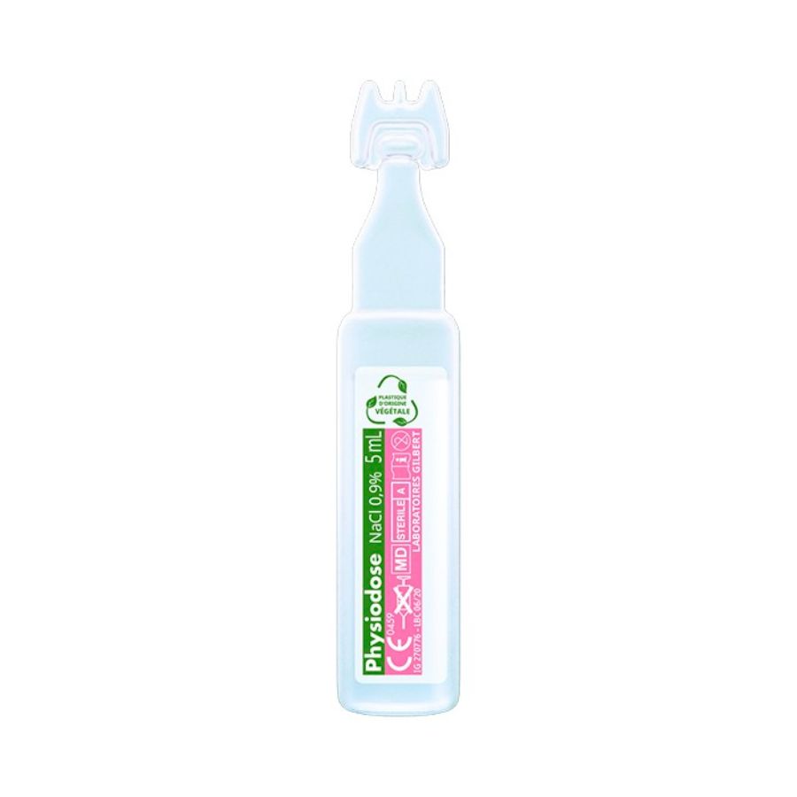 Nước Muối Sinh Lý Physiodose Vegetal Pháp Xanh Lá, Hộp 40 Ống x 5ML