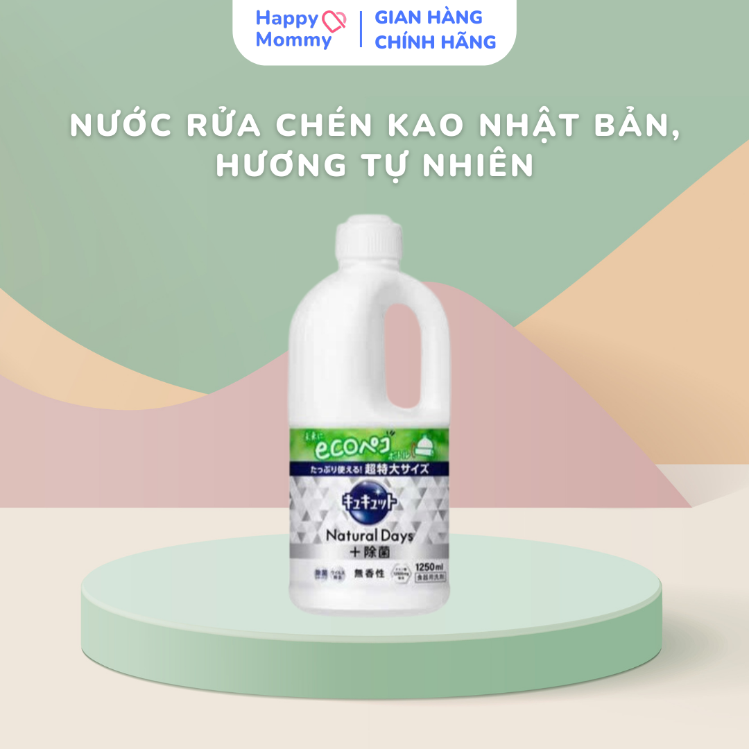 Nước rửa chén KAO nội địa Nhật Bản 1250ml siêu thơm siêu sạch