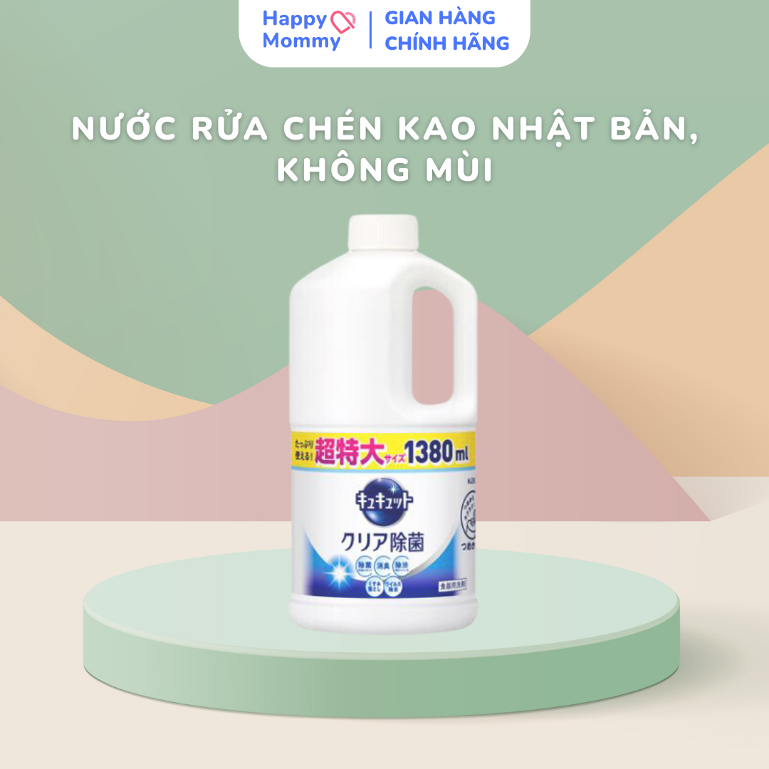 Nước rửa chén KAO nội địa Nhật Bản 1250ml siêu thơm siêu sạch
