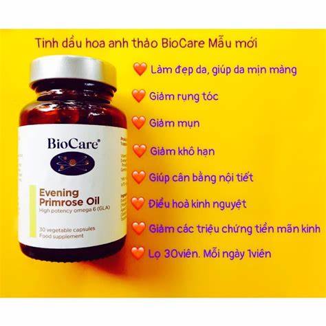 Tinh Dầu Hoa Anh Thảo Biocare Anh, 30 Viên