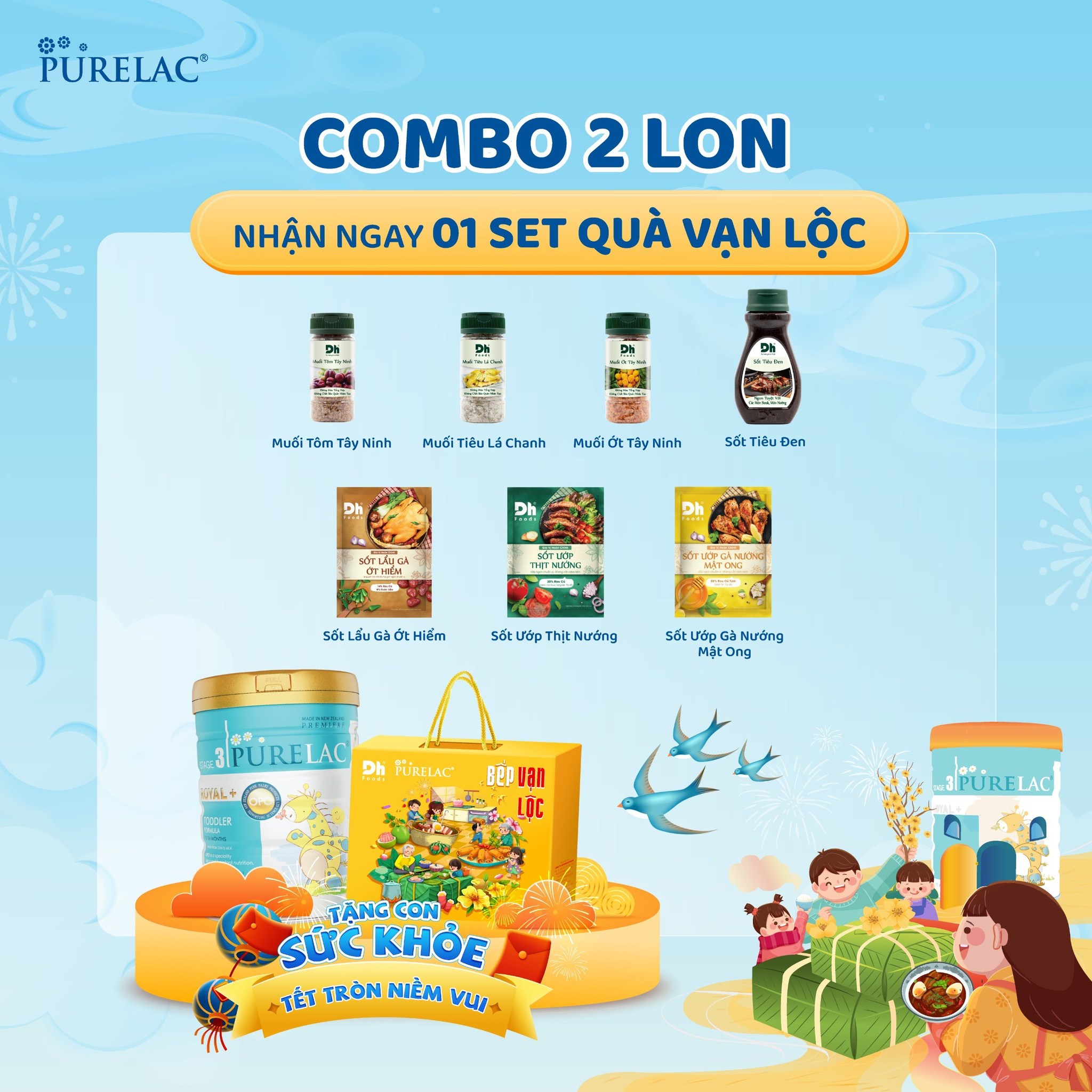 Sữa Bột Purelac Số 1, 800G (0-6M+)