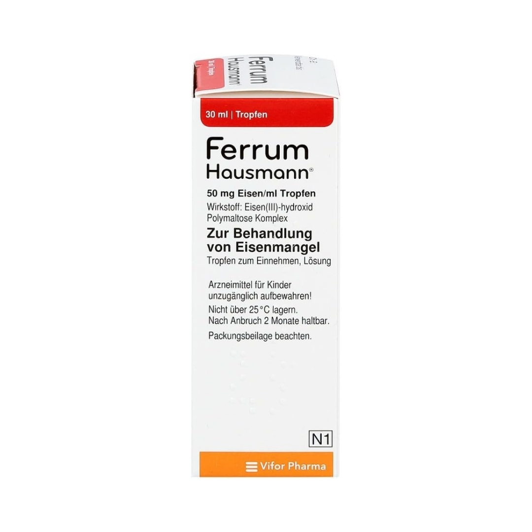 Sắt Polymaltose Dạng Nhỏ Giọt Housmann Ferrum Đức 50mg/ml, Lọ 30ml