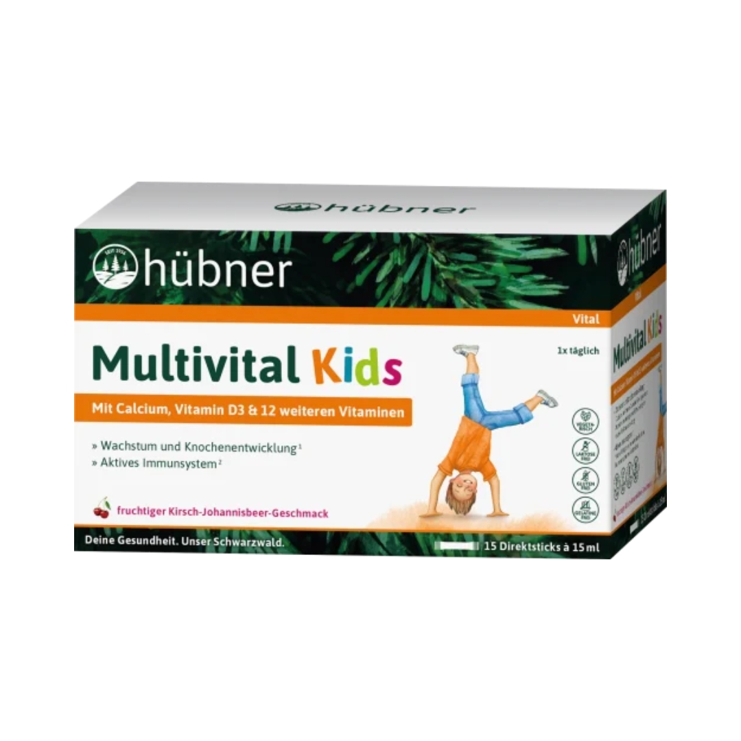 Siro Multivital Kids Hubner Đức, 15 gói X 15 ml (4Y+ và Người lớn)