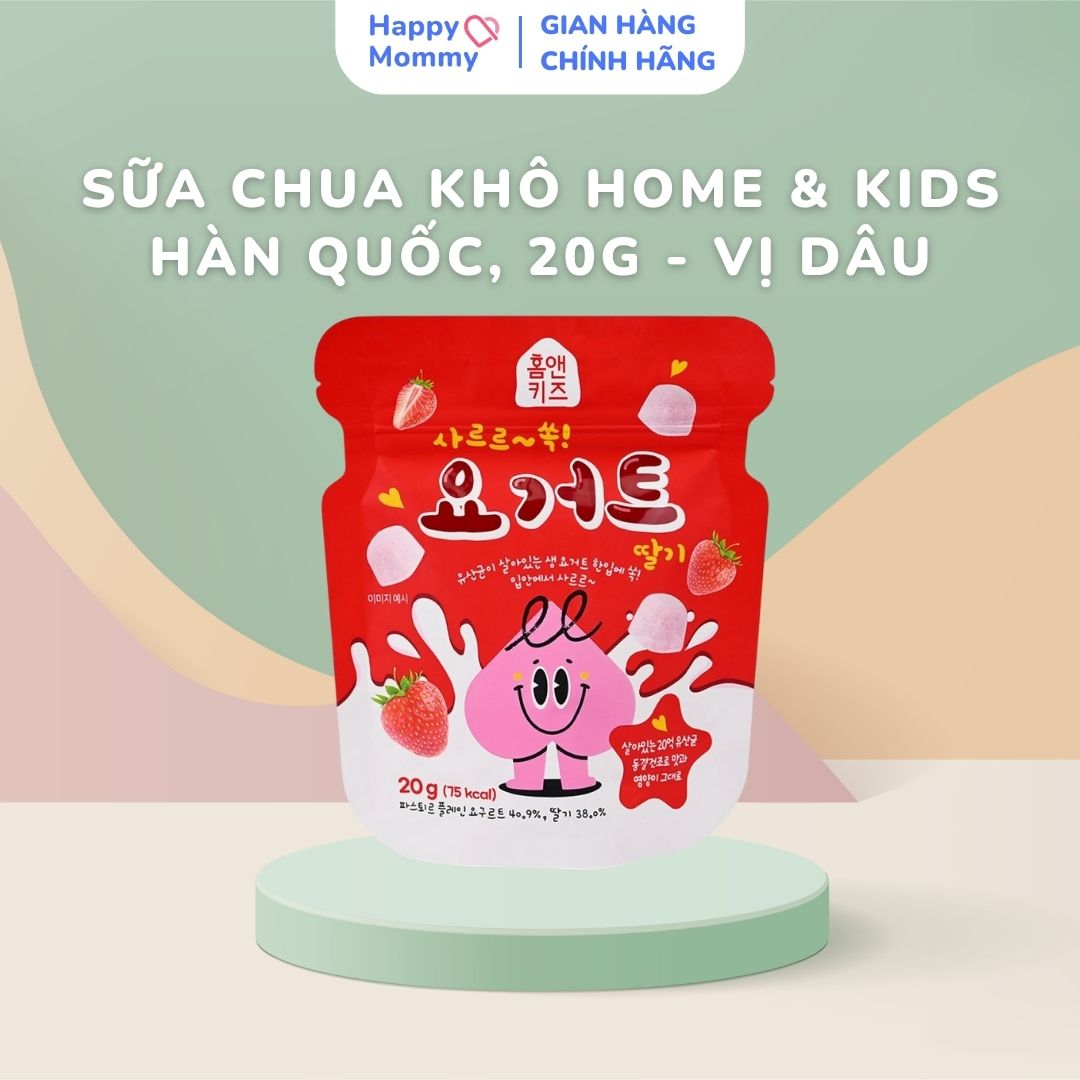 Sữa Chua Khô Home & Kids Hàn Quốc, 20G - VỊ DÂU