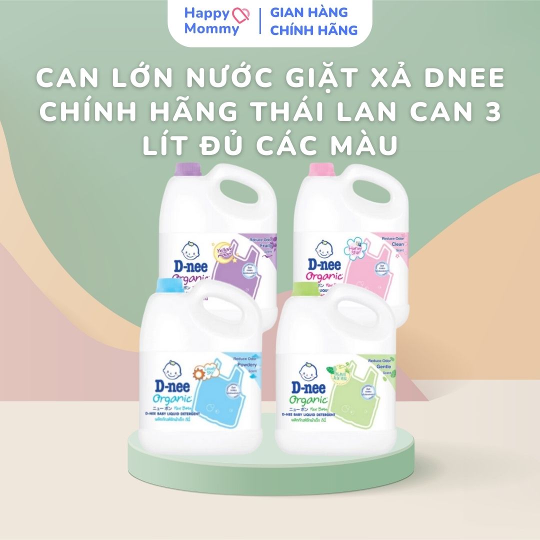 CAN LỚN Nước Giặt Xả Dnee Chính Hãng Thái Lan Can 3 Lít Đủ Các Màu