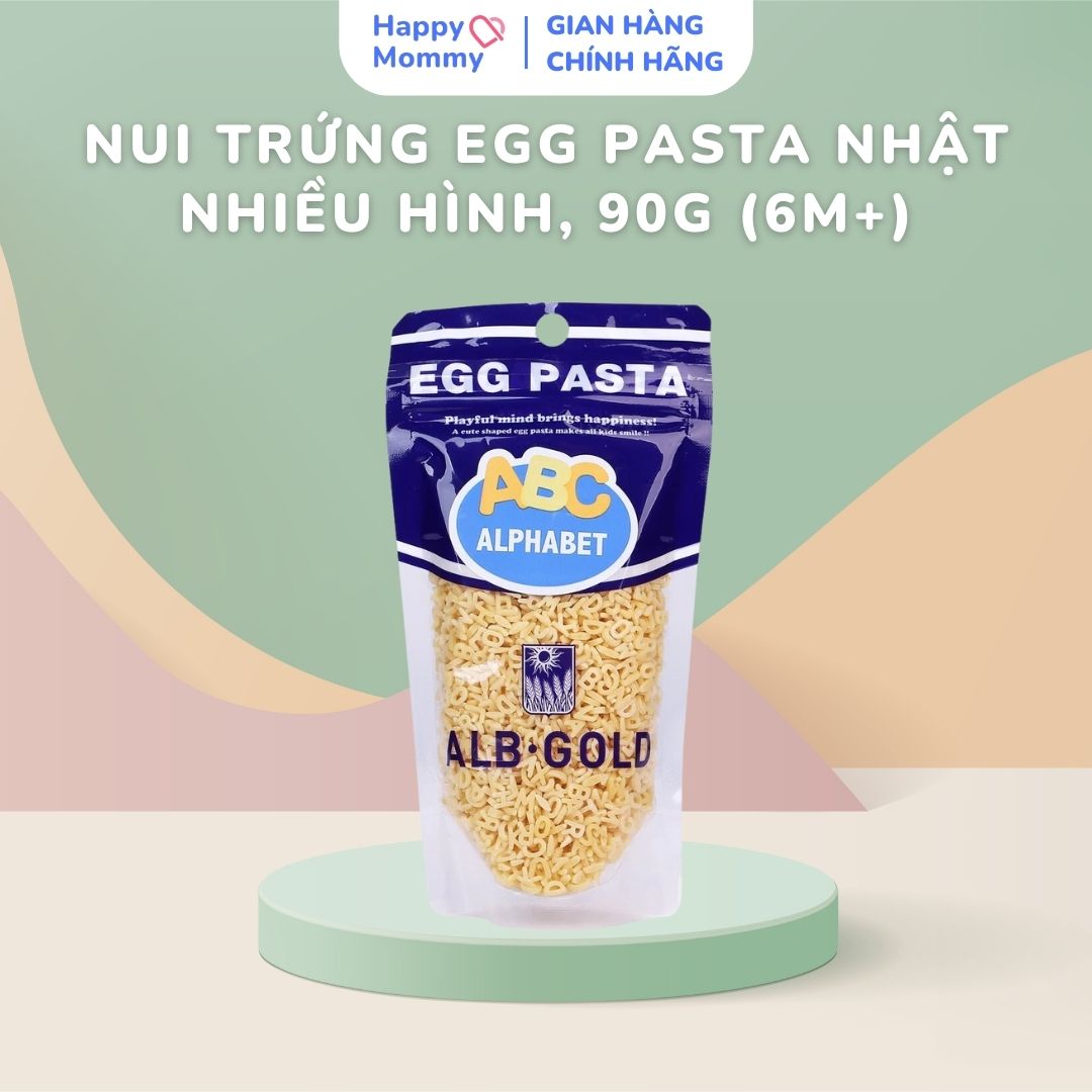 Nui trứng Egg Pasta Nhật nhiều hình, 90g (6M+)