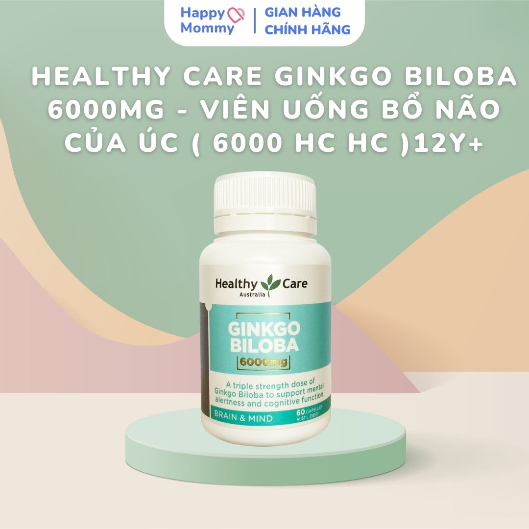 Healthy Care Ginkgo Biloba 2000 giúp tăng cường tuần hoàn máu não lọ 100 viên