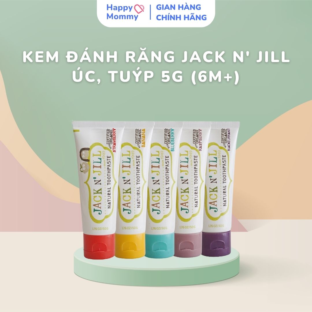 Kem Đánh Răng Jack N' Jill Úc nuốt được, tuýp 50G (6M+)