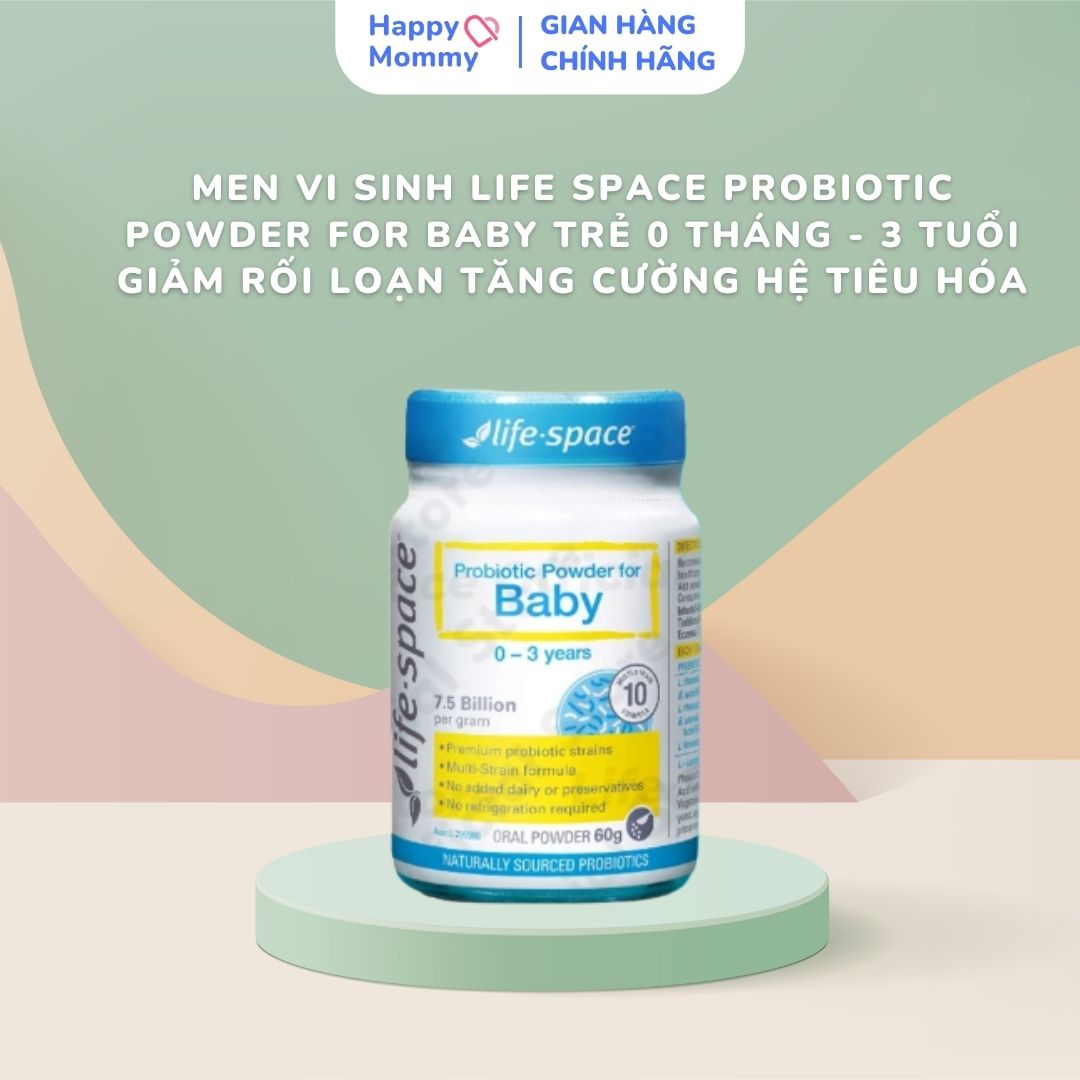 Men vi sinh Life Space Probiotic Powder for Baby trẻ 0 tháng - 3 tuổi giảm rối loạn tăng cường hệ tiêu hóa
