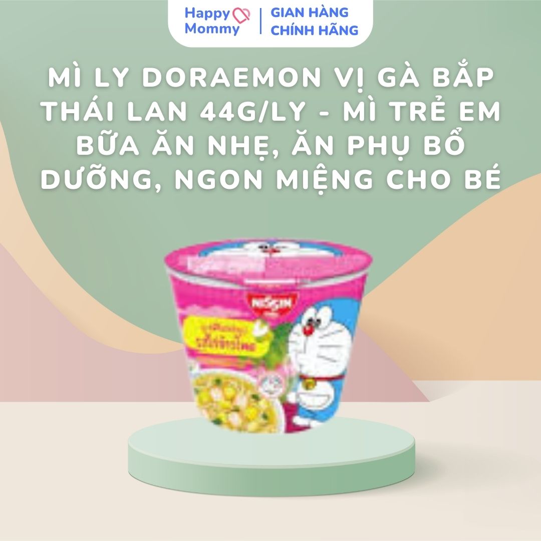 Ly Mì Tôm Trẻ Em Doraemon Thái Lan, Vị Gà Bắp