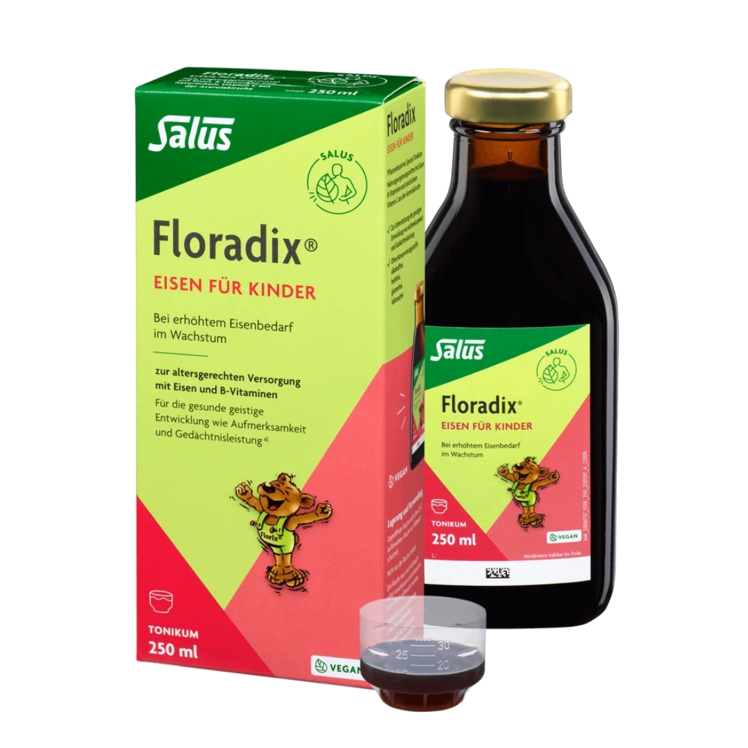 Siro Sắt Hữu Cơ Cho Trẻ Floradix Salus Eisen Fur Kinder, 250ML