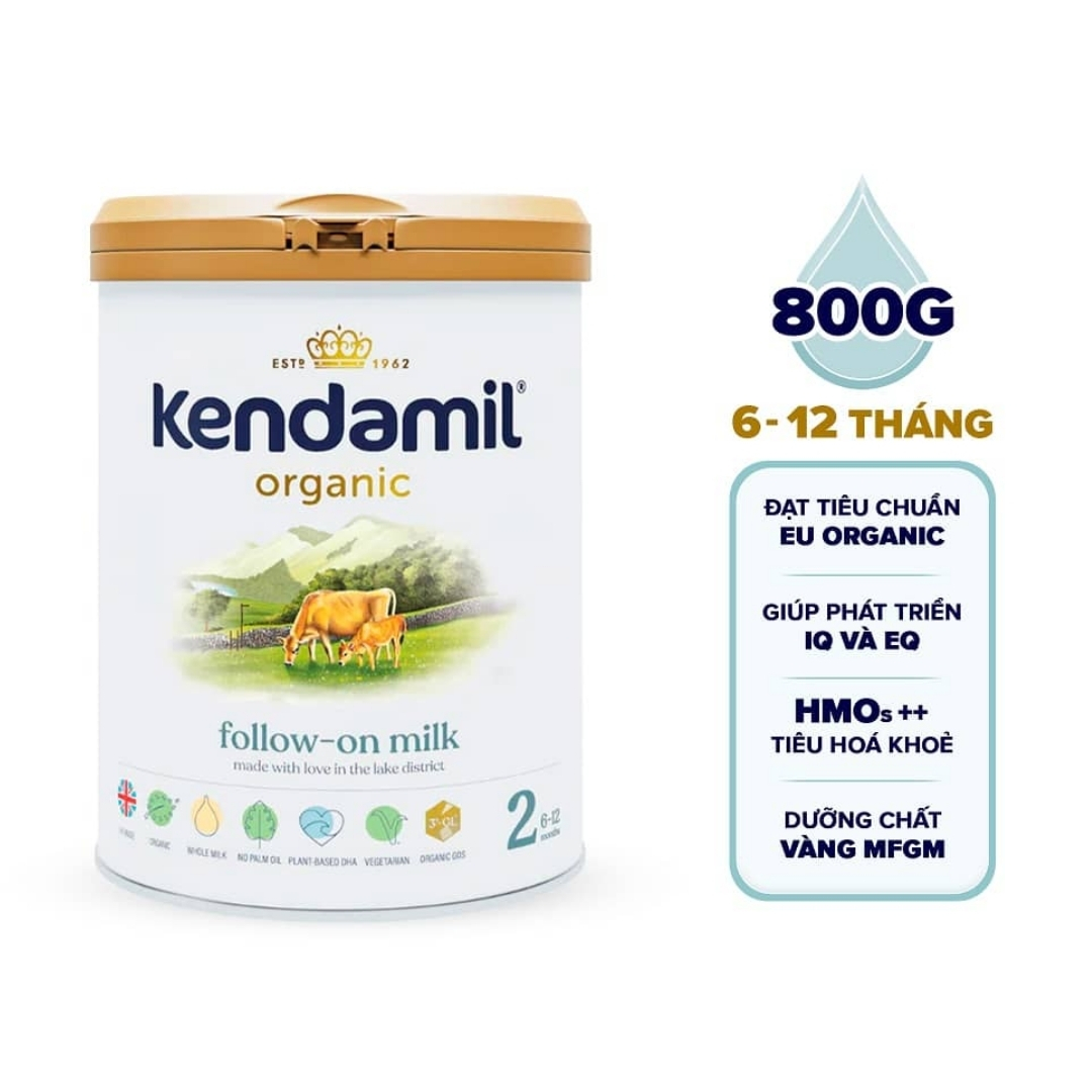 Sữa Bột Hữu Cơ Kendamil Organic Số 2 Follow-on Milk, 800g (6-12M)