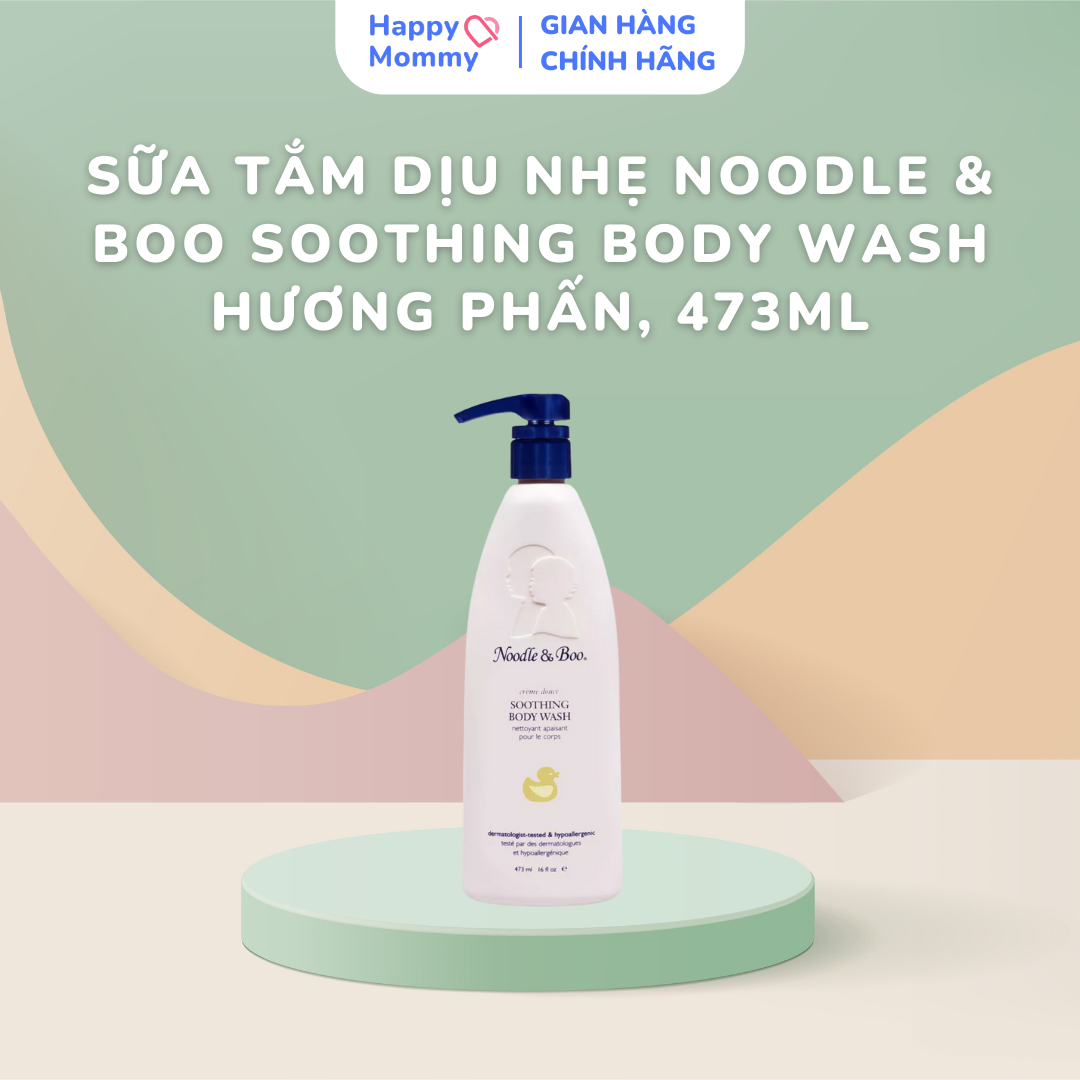 Sữa Tắm Dịu Nhẹ Cho Bé Noodle & Boo Soothing Body Wash Hương Phấn, 473ml