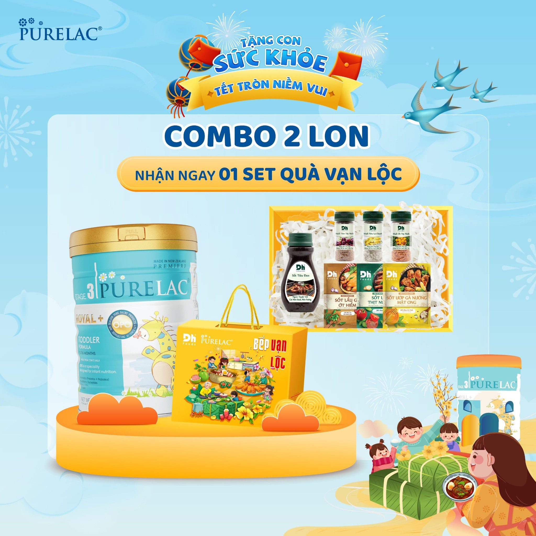Sữa Bột Purelac Số 3, 800G (12M+)