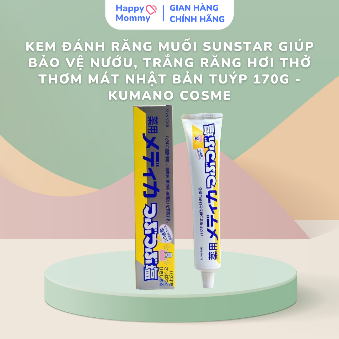 Kem đánh răng muối Sunstar Nhật Bản, tuýp 170g - Kumano Cosme