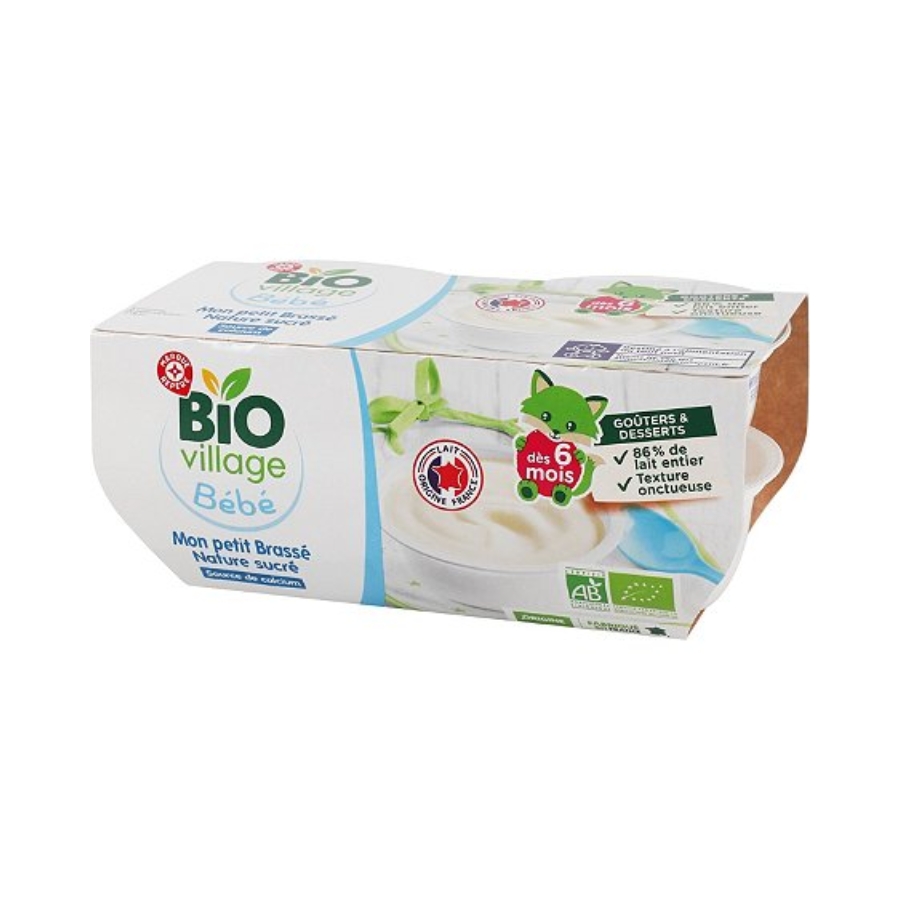 Sữa Chua Hữu Cơ Bio Village Bebe, Lốc 4 Hộp X 100G