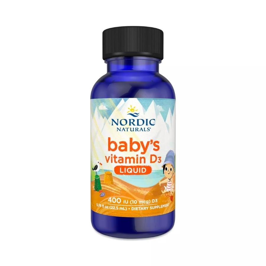 Vitamin D3 Dạng Nước Nordic Naturals Baby's Vitamin D3 400U.I, 22.5ML (0-12M)