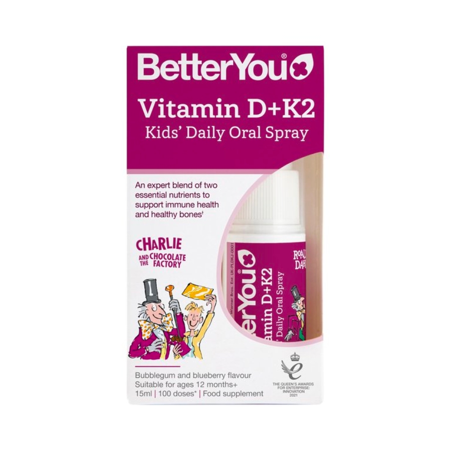 Vitamin D + K2 Dạng Xịt Better You, Hàng Anh, 15ml (1Y+)