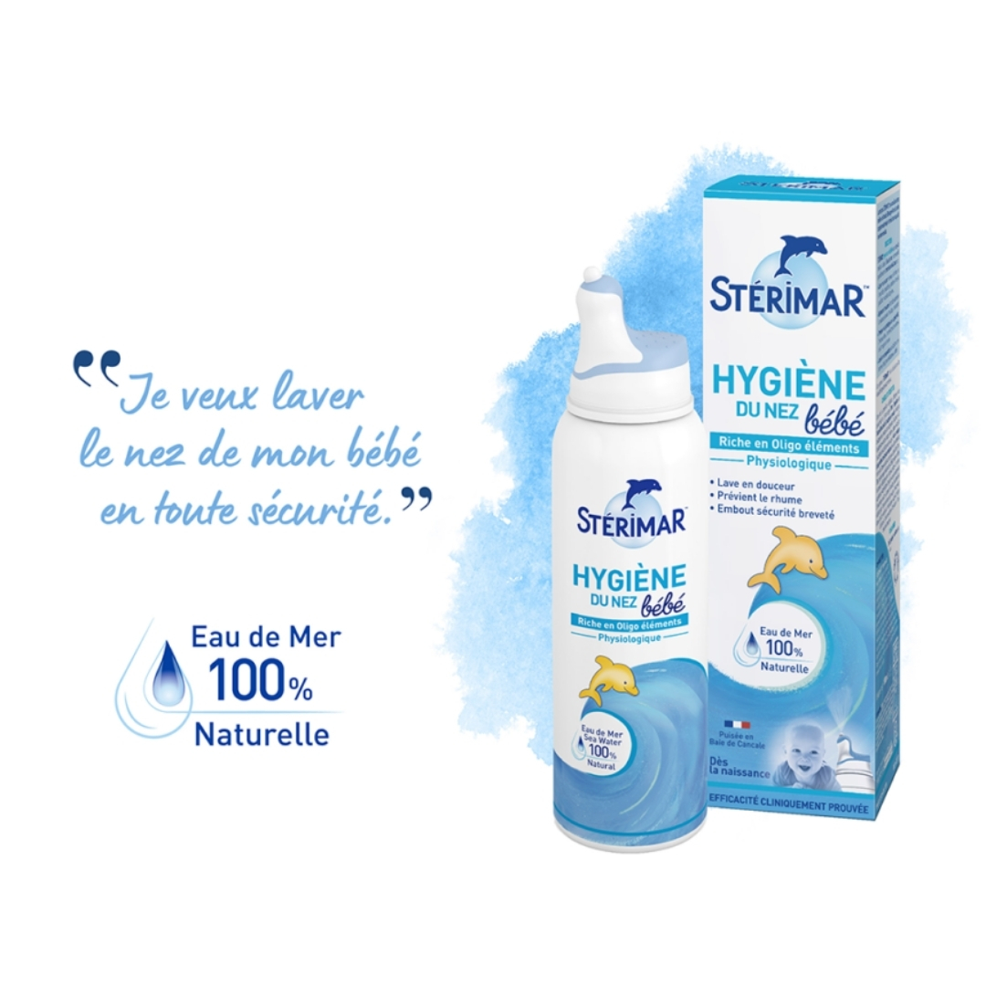 Xịt Vệ Sinh Mũi Sterimar Cá Heo Vàng Nội Địa Pháp, 100ml (0-3Y)