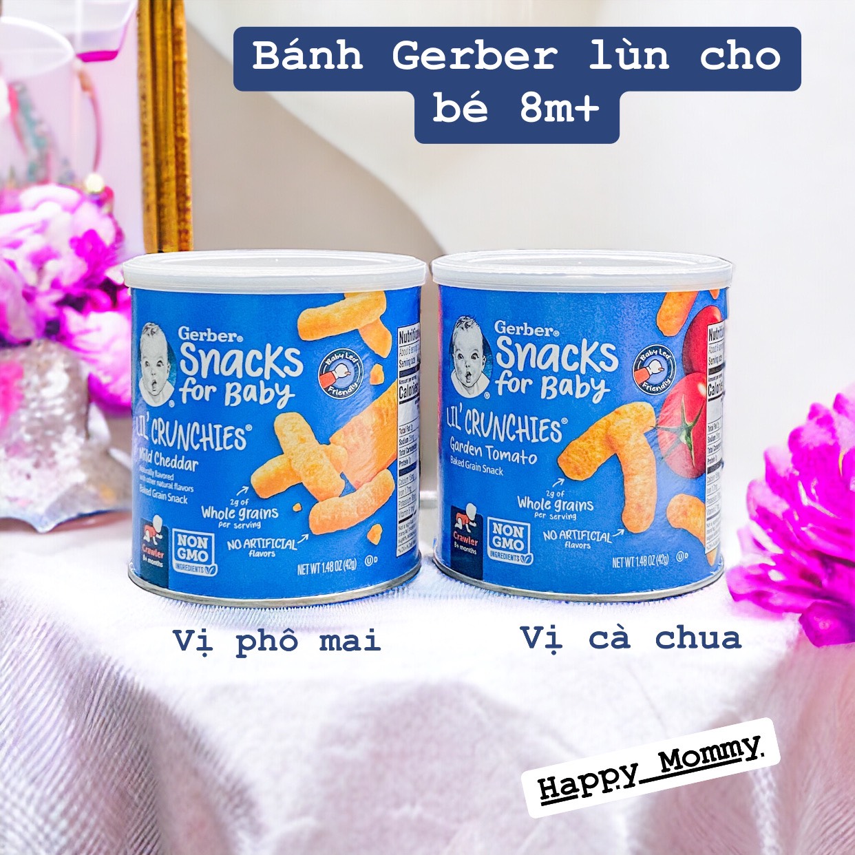 Bánh Ăn Dặm Gerber Lil'Crunchies Mỹ, 42G