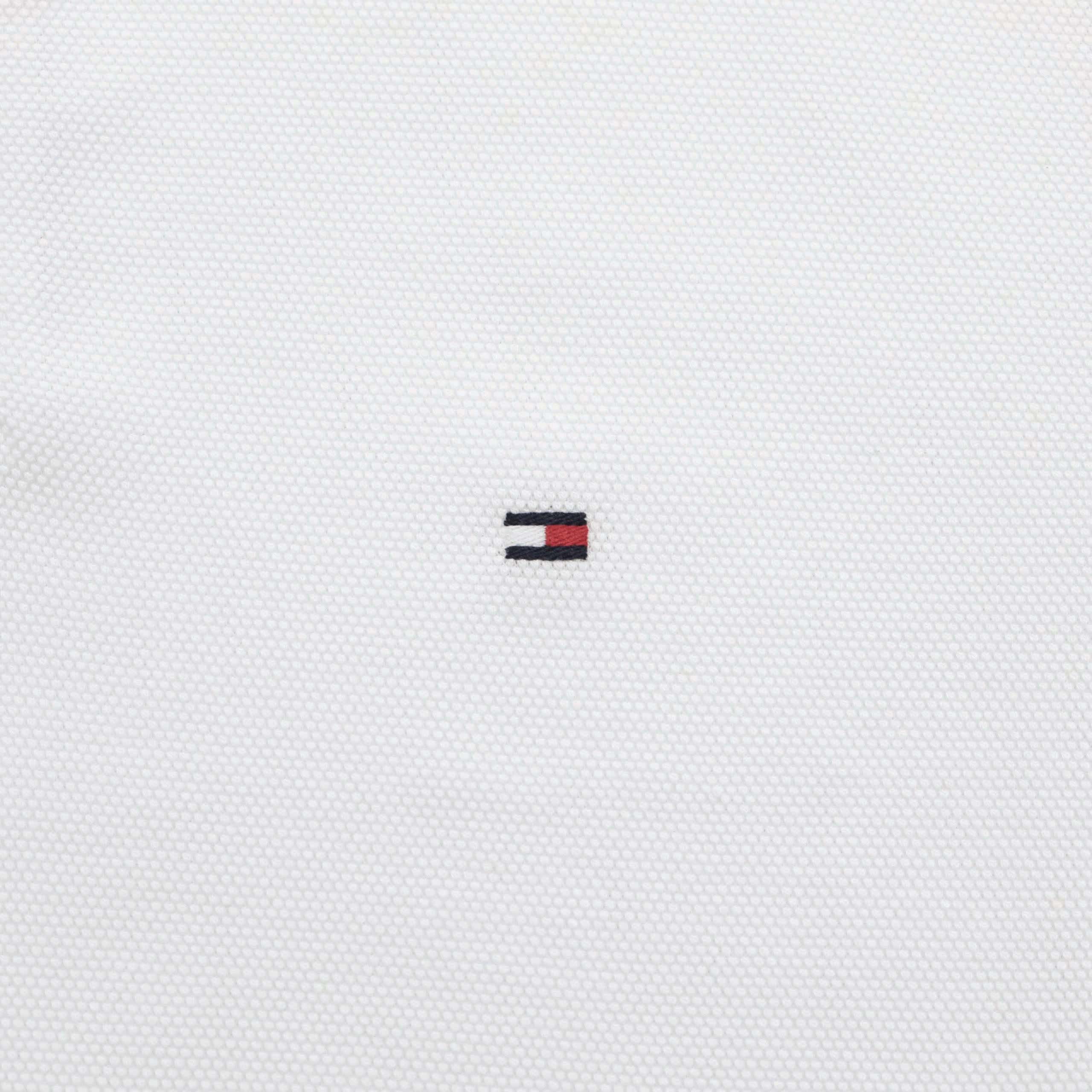 Áo Polo Tommy Hilfiger Bubble Stitch Reg / White