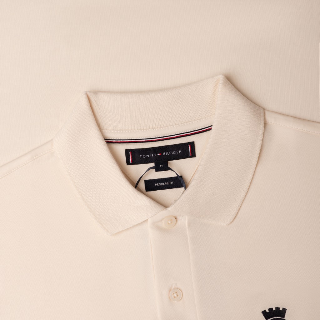 Áo Polo Tommy Hilfiger LS Gifting Interlock Crest Ivory Petal
