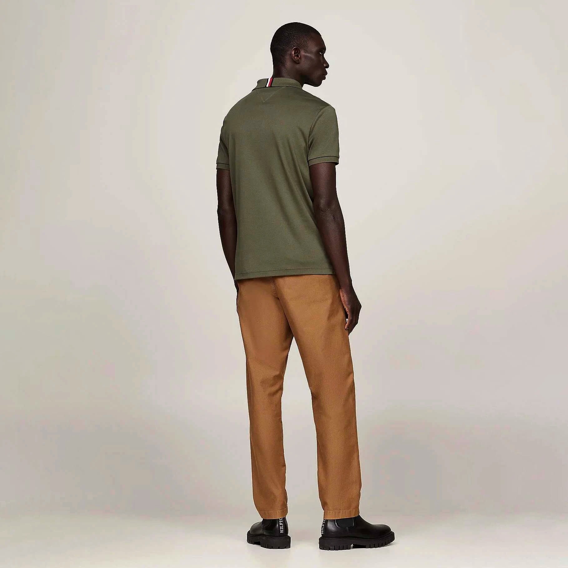 Polo Tommy Hilfiger Liquid Cotton Essential Reg Logo Army Green