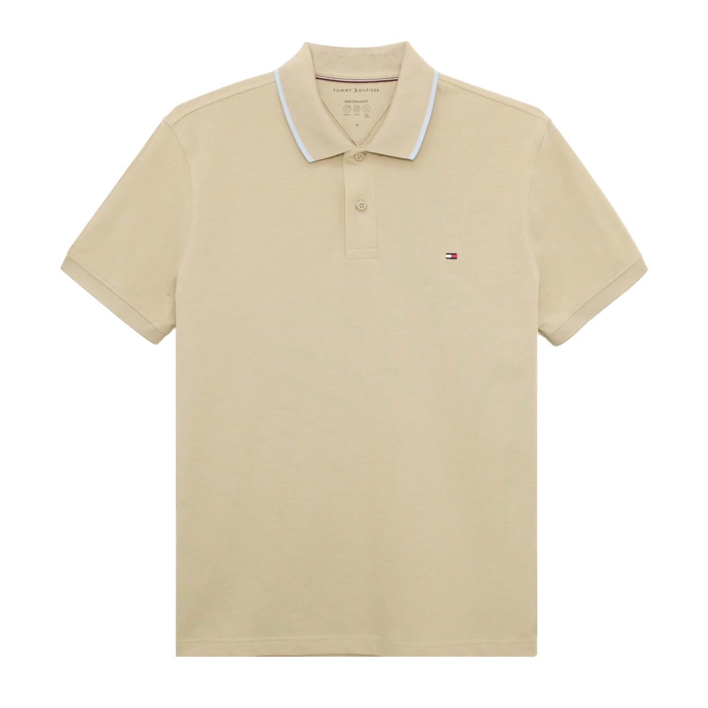 Áo Polo Tommy Hilfiger Performance Pique Reg Tipped / Sandalwood