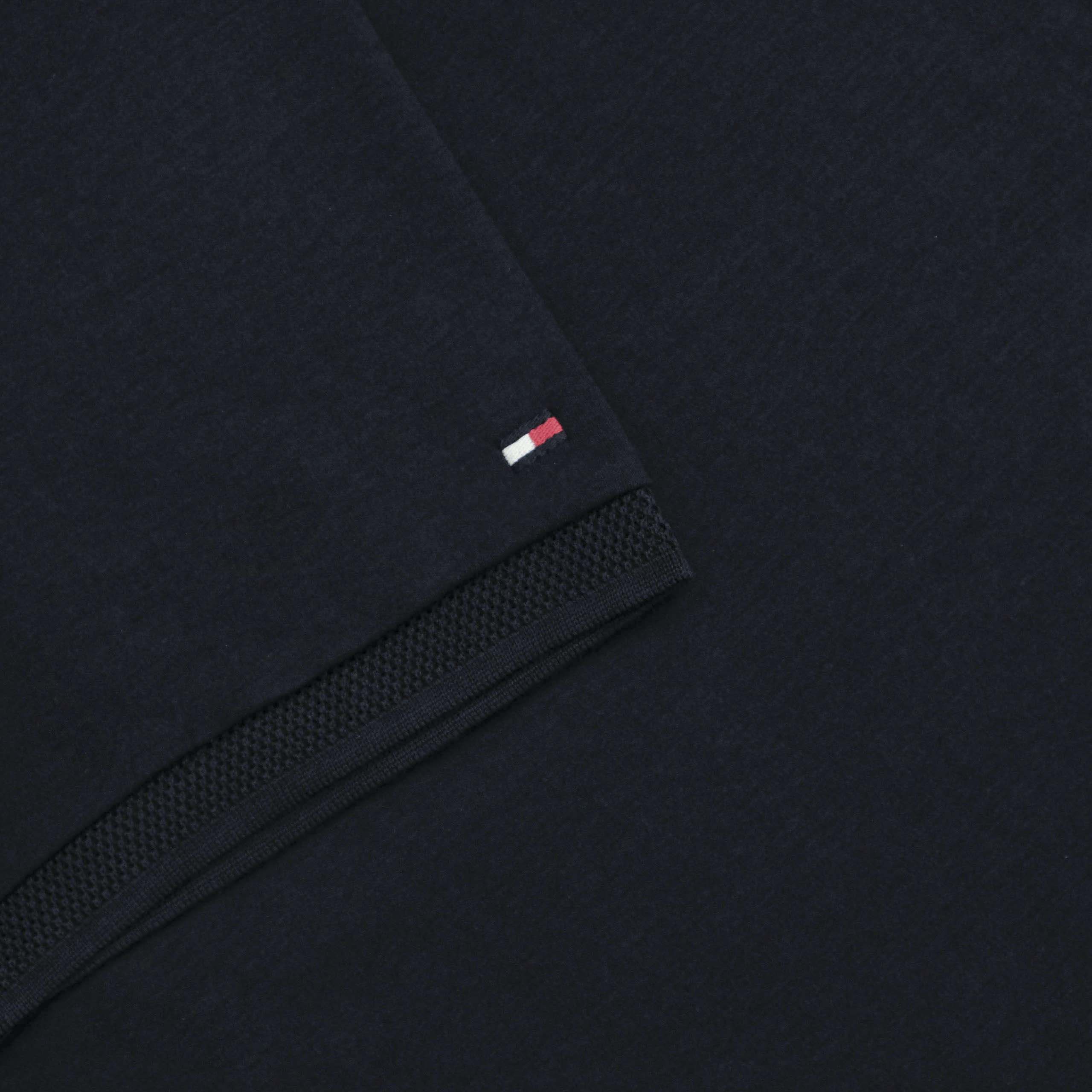 Áo Polo Tommy Hifiger Interlock Zip Reg /Desert Sky