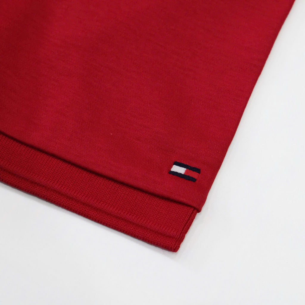 Áo Polo Tommy Hilfiger Zip Liquid Cotton Red