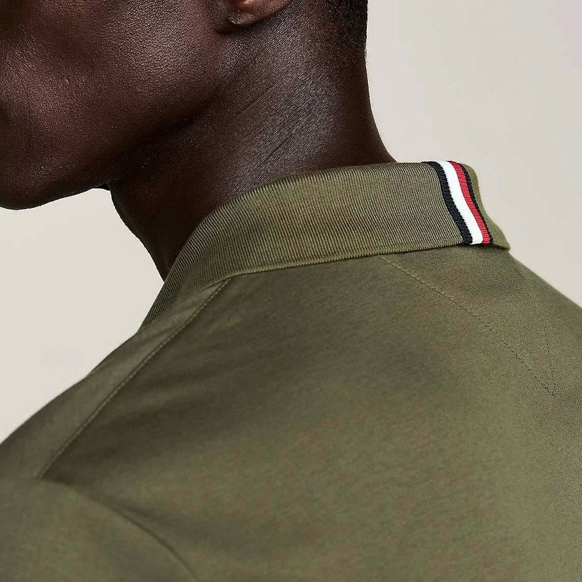 Polo Tommy Hilfiger Liquid Cotton Essential Reg Logo Army Green