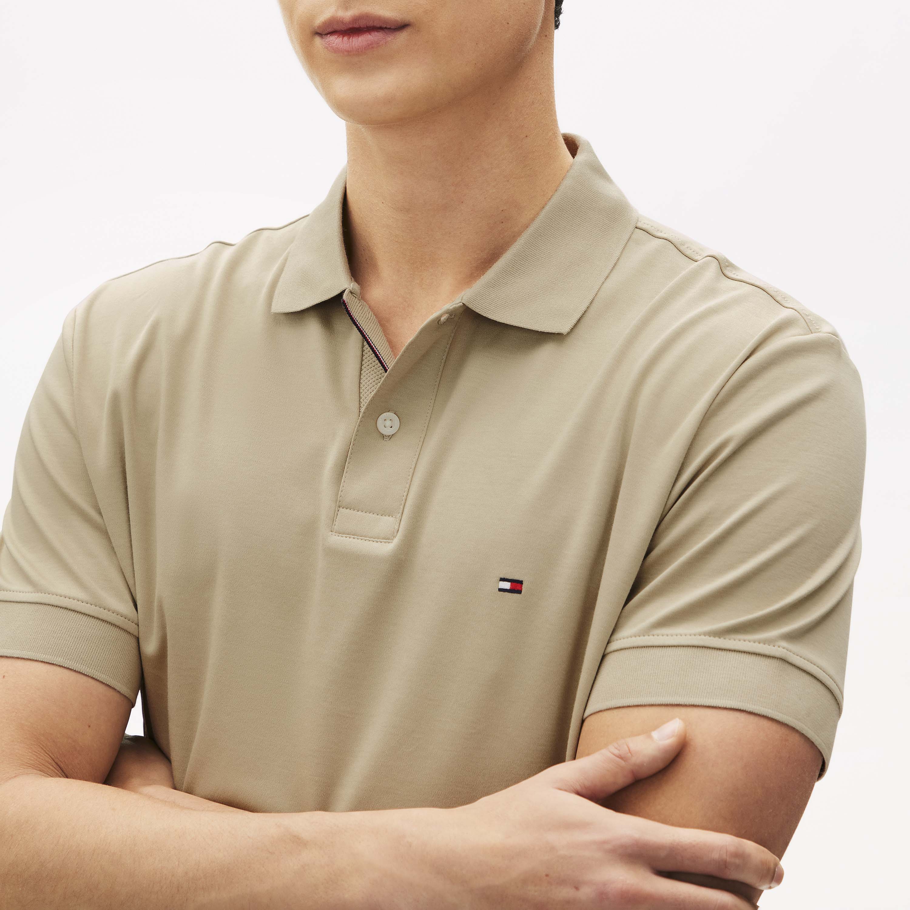 Áo Polo Tommy Hilfiger Interlock Placket Inter Reg Polo / Sandalwood