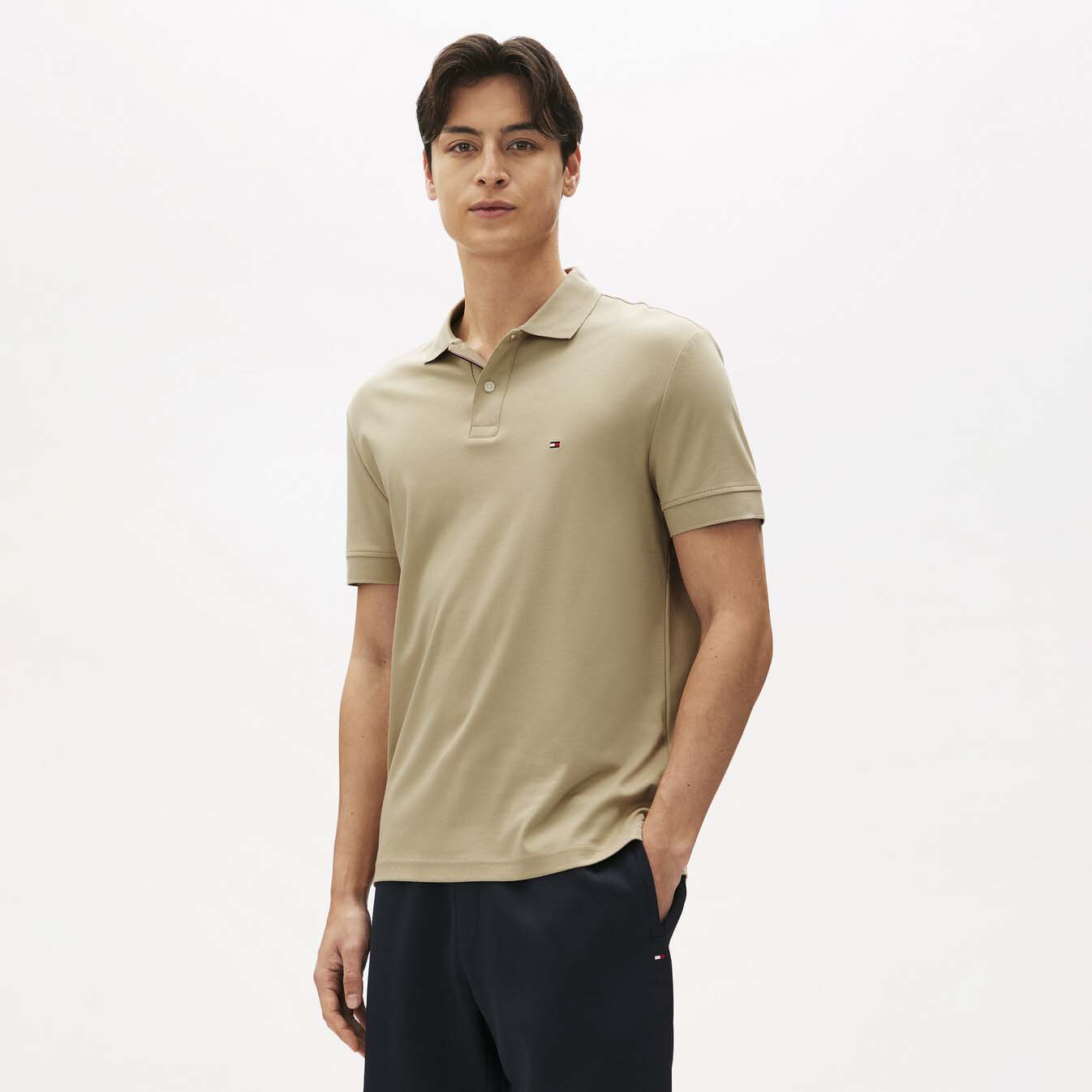 Áo Polo Tommy Hilfiger Interlock Placket Inter Reg Polo / Sandalwood