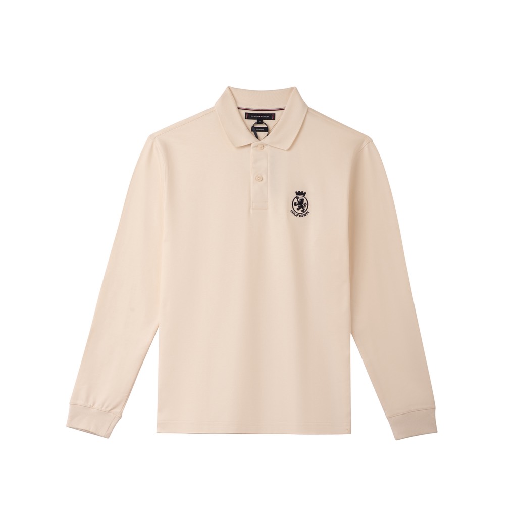 Áo Polo Tommy Hilfiger LS Gifting Interlock Crest Ivory Petal