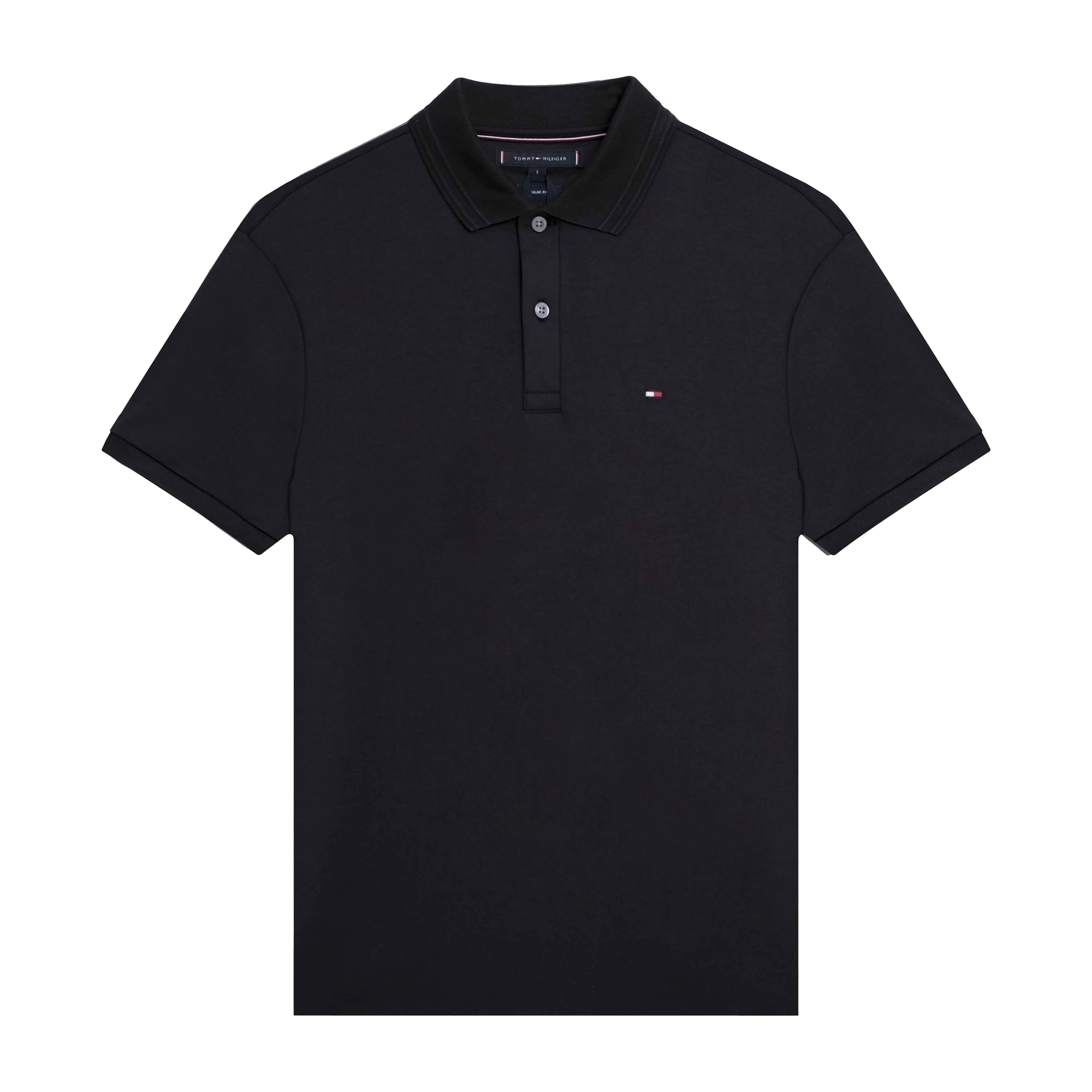 Áo Polo Tommy Hilfiger Luxury Interlock Reg / Black