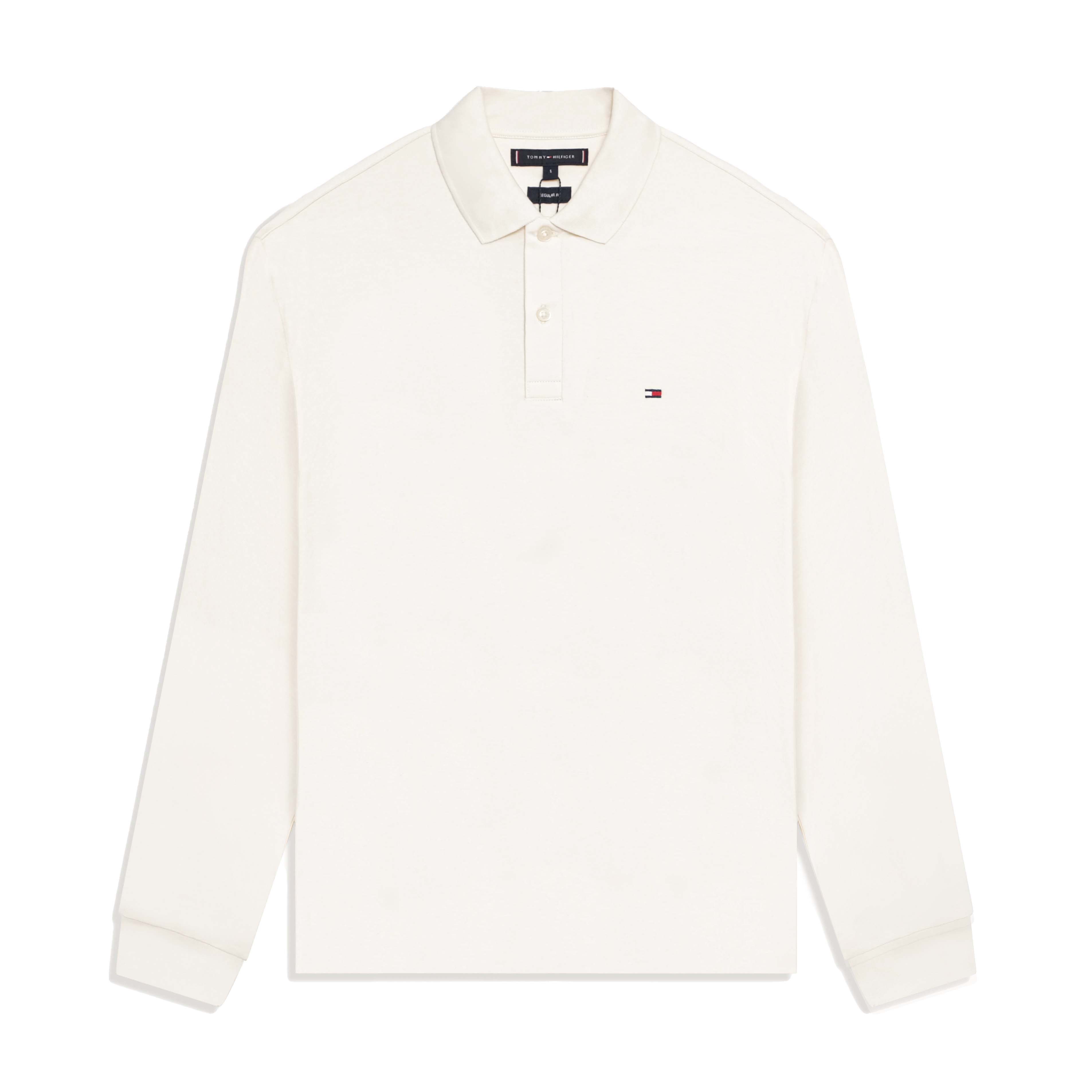 Áo Polo Tommy Hilfiger M L/S Liquid Cotton Reg / Ivory Petal
